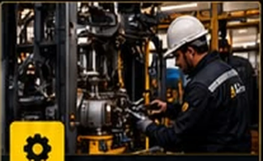 Técnico realizando mantenimiento industrial